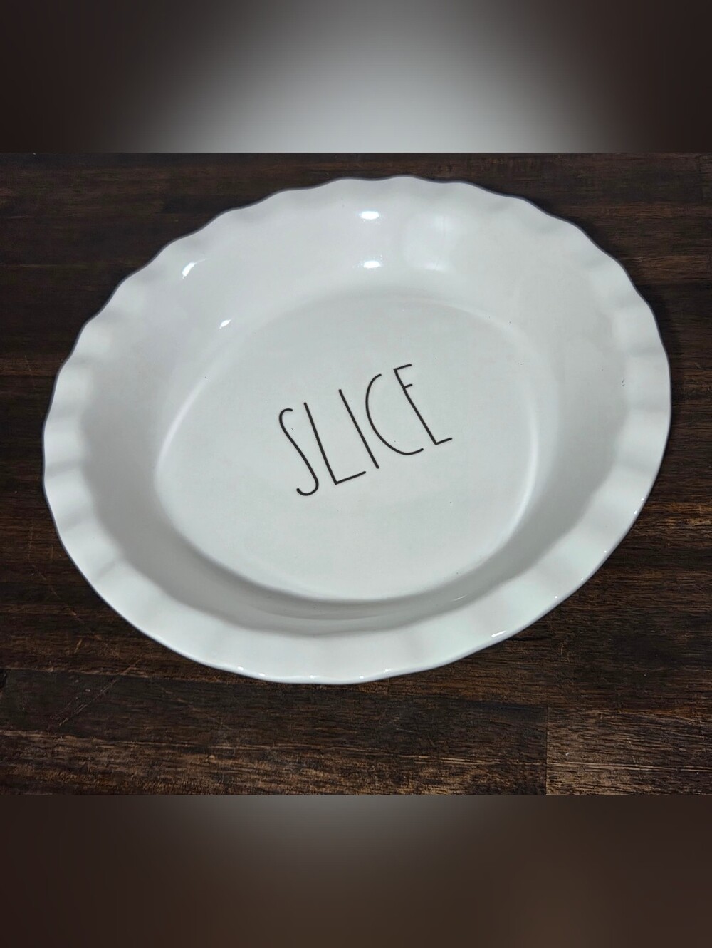 Rae Dunn 'SLICE' Ceramic Pie Dish - Home Dining